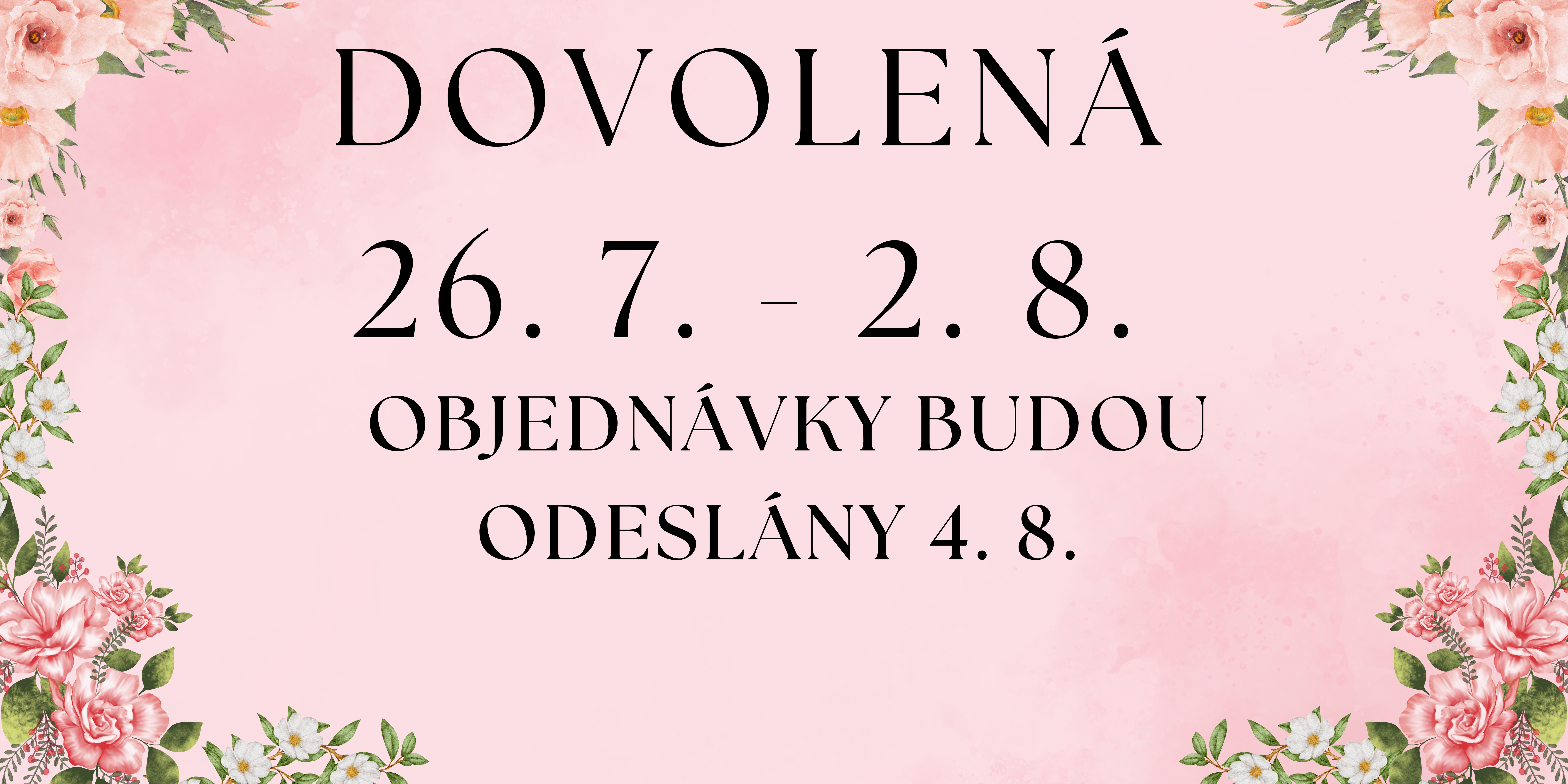 Pink Flower Illustration Wedding Banner